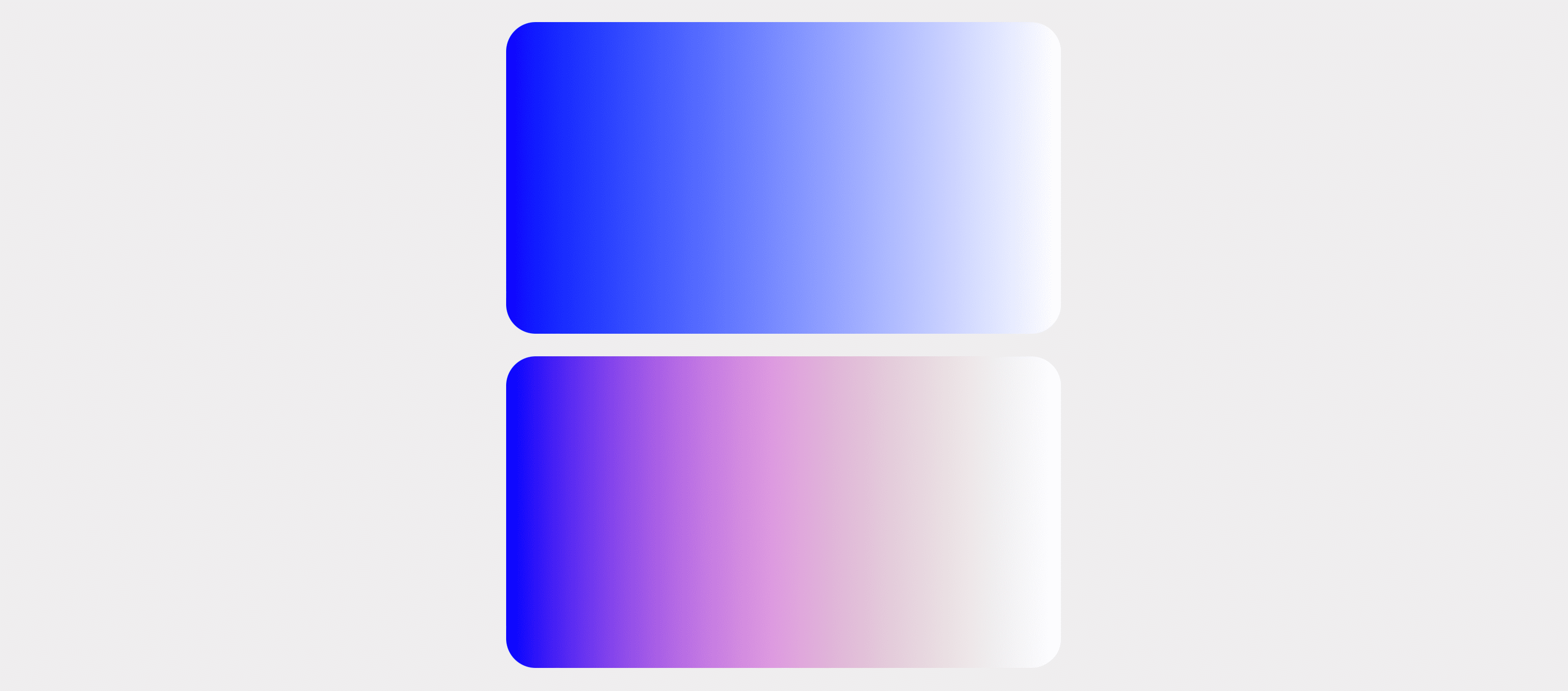 การไล่ระดับสี sRGB แสดงเหนือการไล่ระดับสี HSL