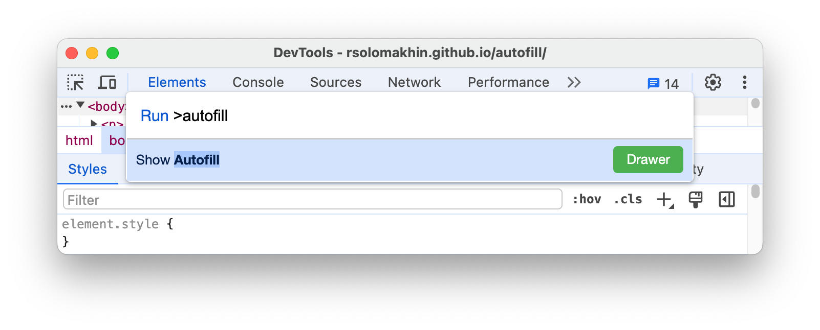 Command Menu with