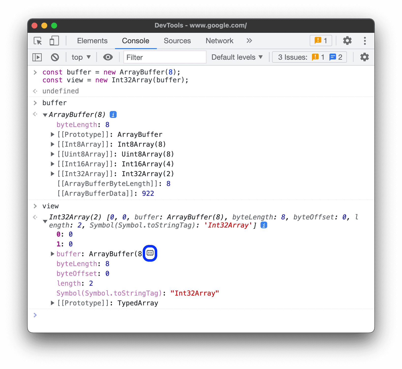 Objetos ArrayBuffer e de visualização.