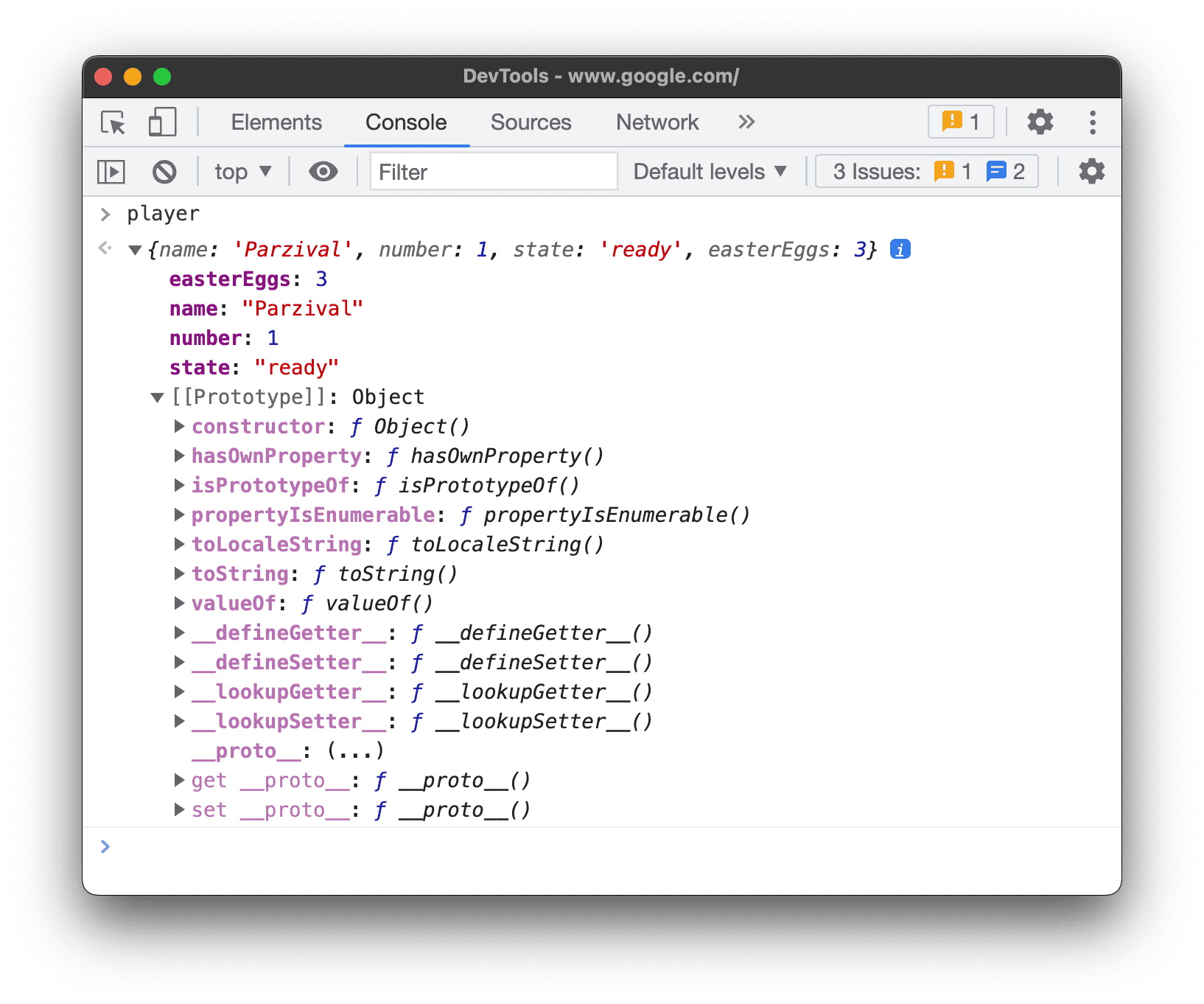 Protótipo do objeto.