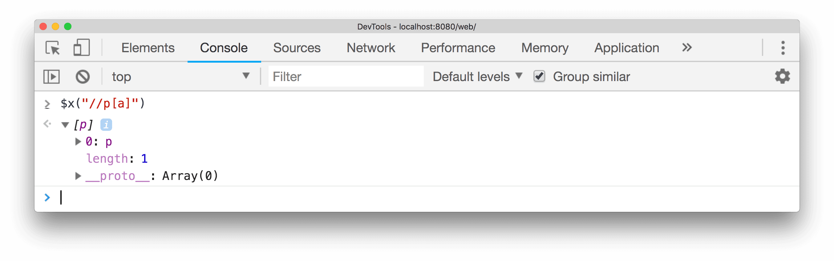 ตัวอย่างการใช้ตัวเลือก XPath ที่ซับซ้อนมากขึ้น