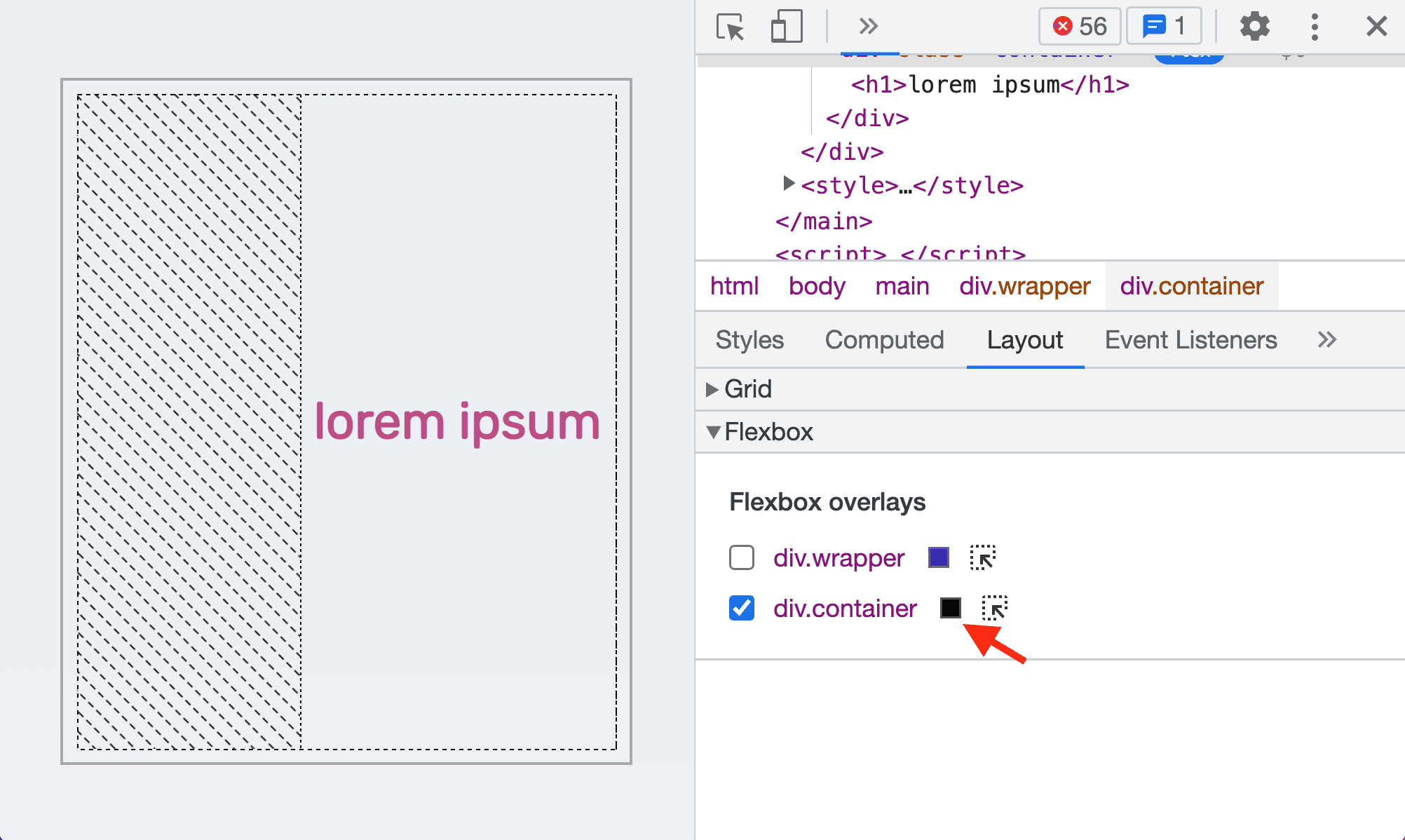 modifier la couleur de la superposition ;