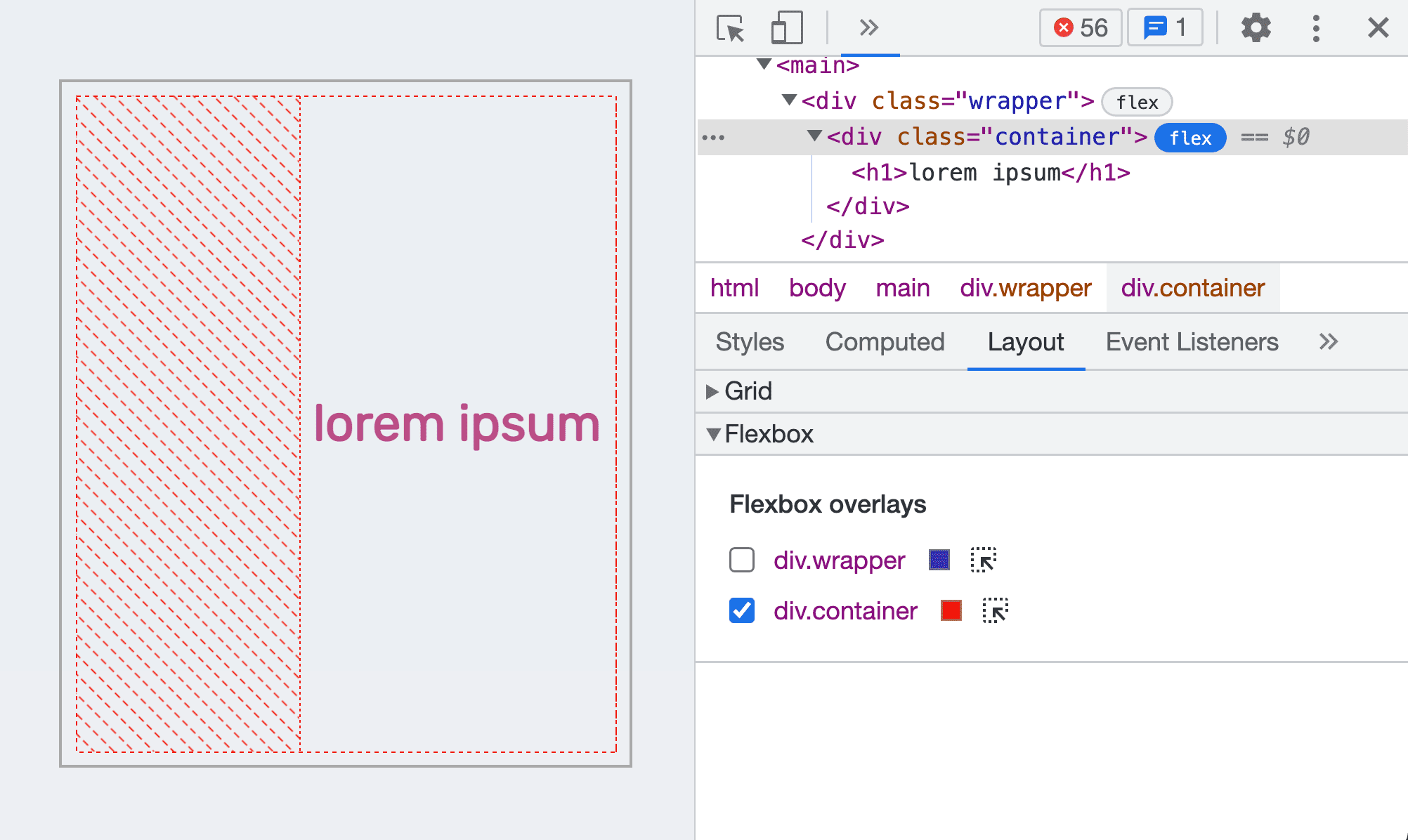 Painel "Layout"