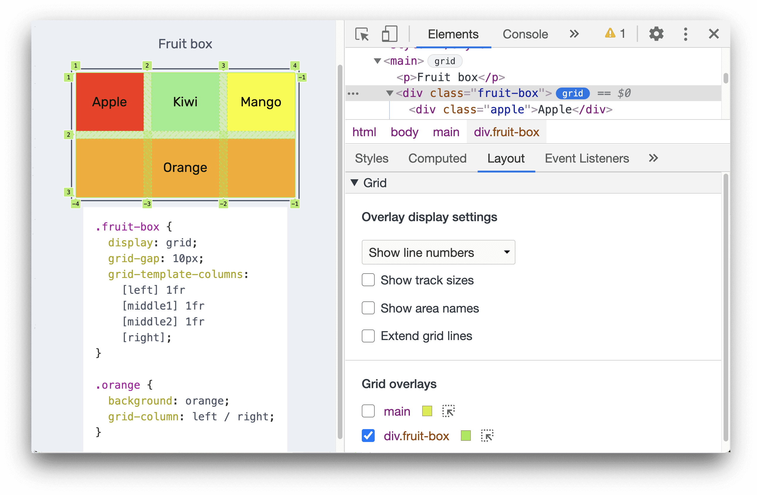 Riquadro Layout.