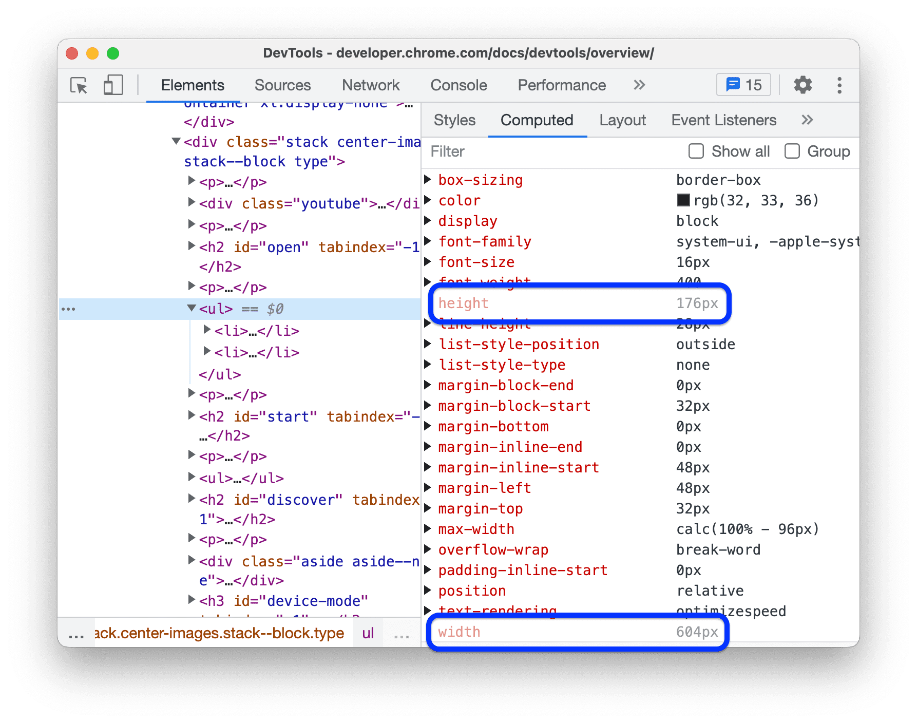 Property values calculated at runtime.