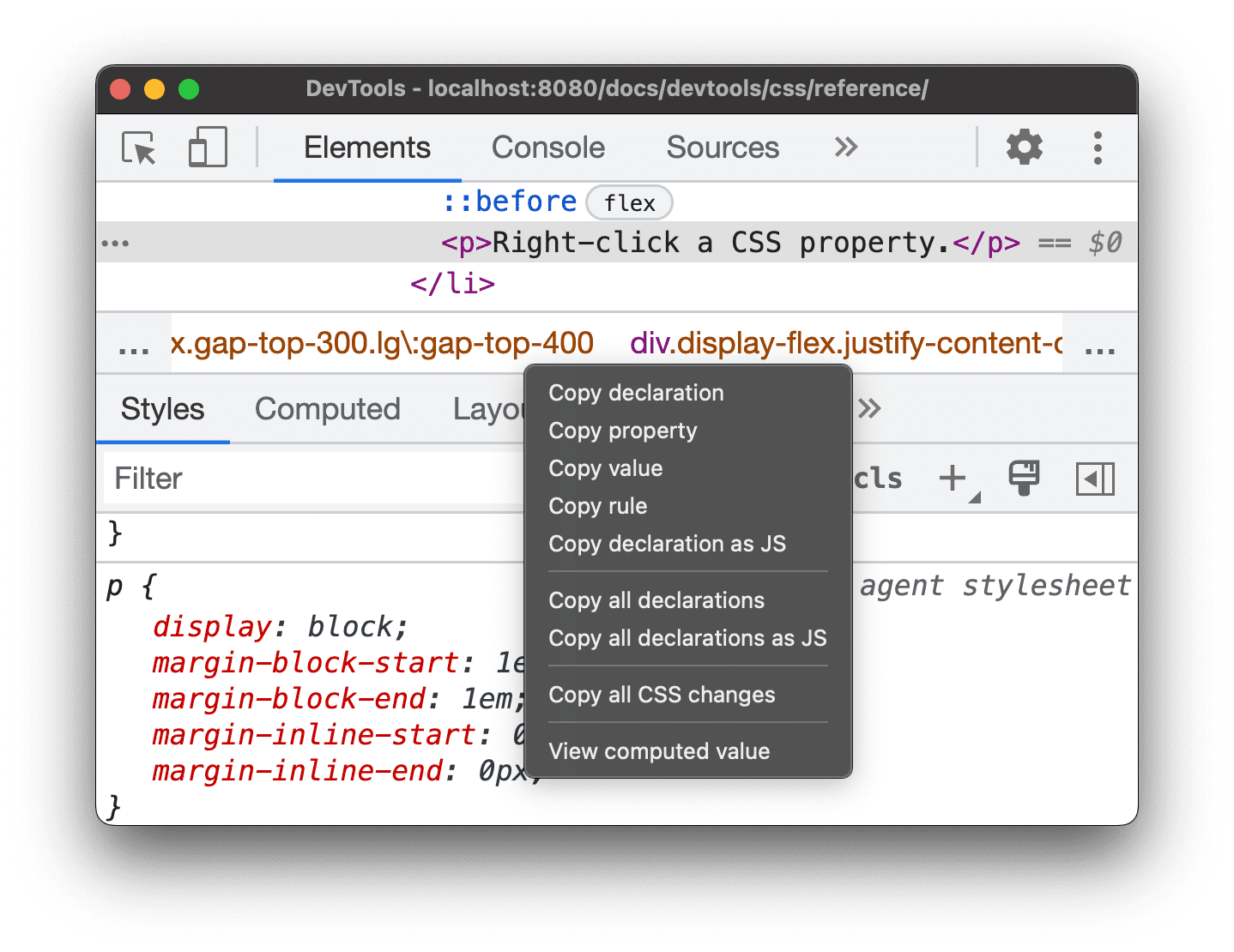 คัดลอกเมนูแบบเลื่อนลง CSS