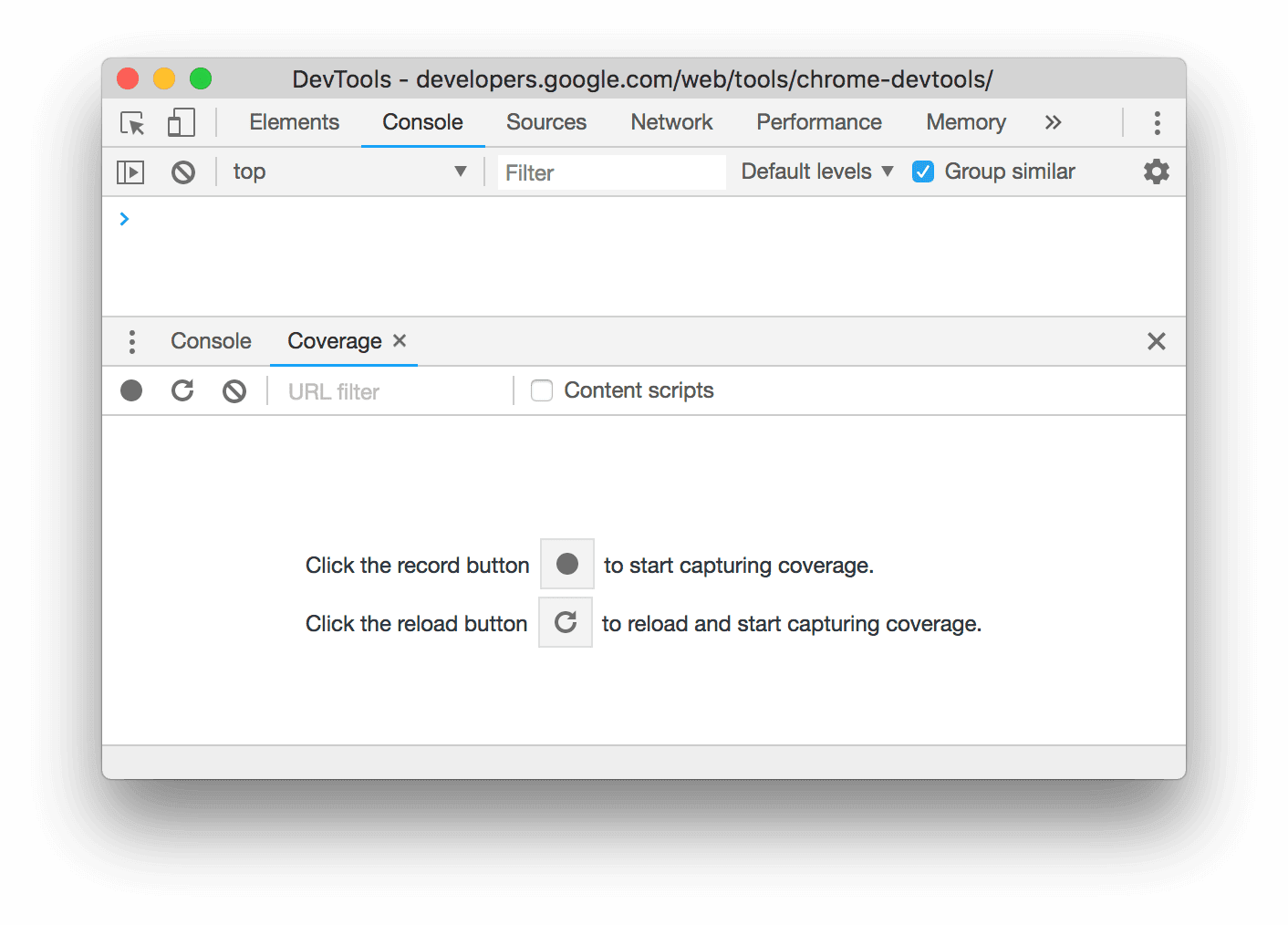 علامة التبويب "التغطية"