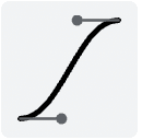 Bouton "Ease-in-out" (Incurve).