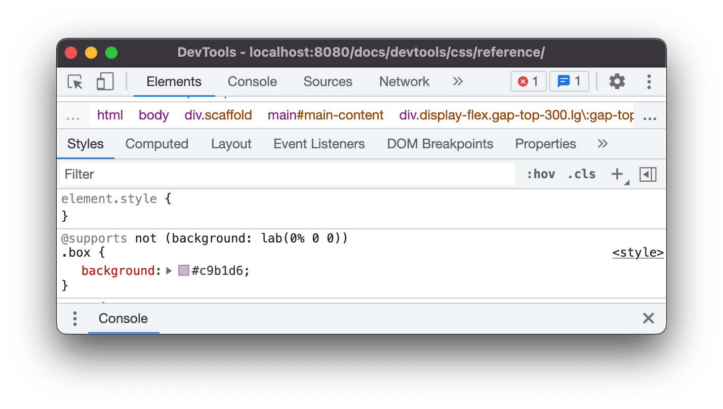 CSS 功能参考 | Chrome DevTools | Chrome for Developers