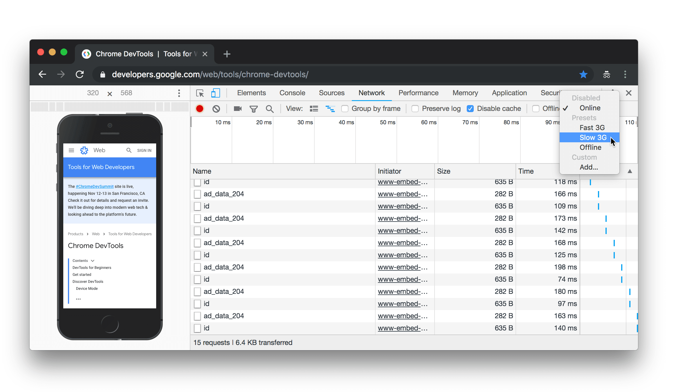 A lista de limitação.