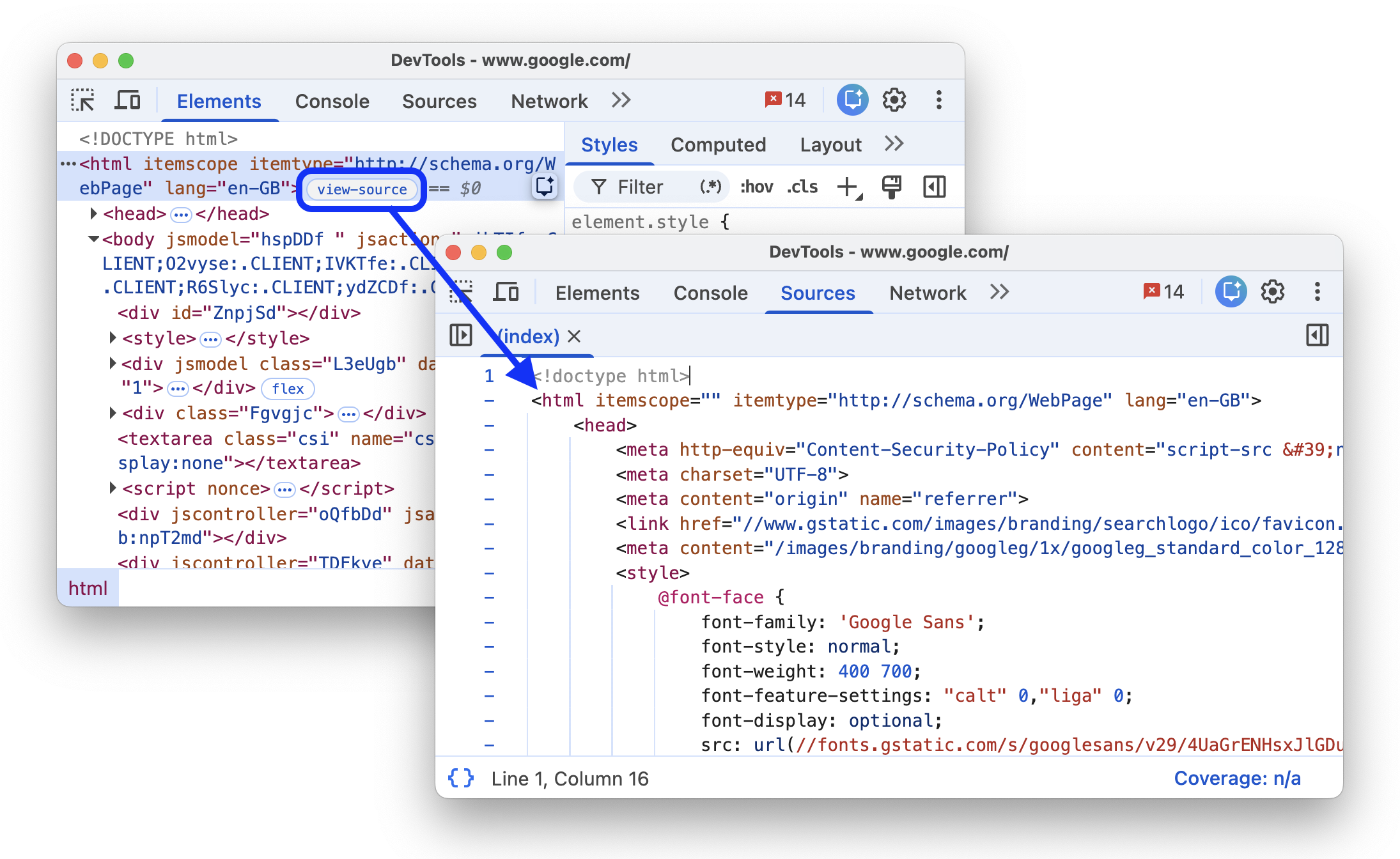 '소스 보기' 배지입니다.