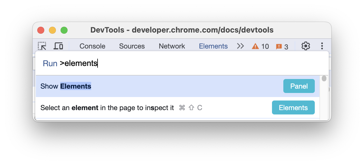 Command Menu with