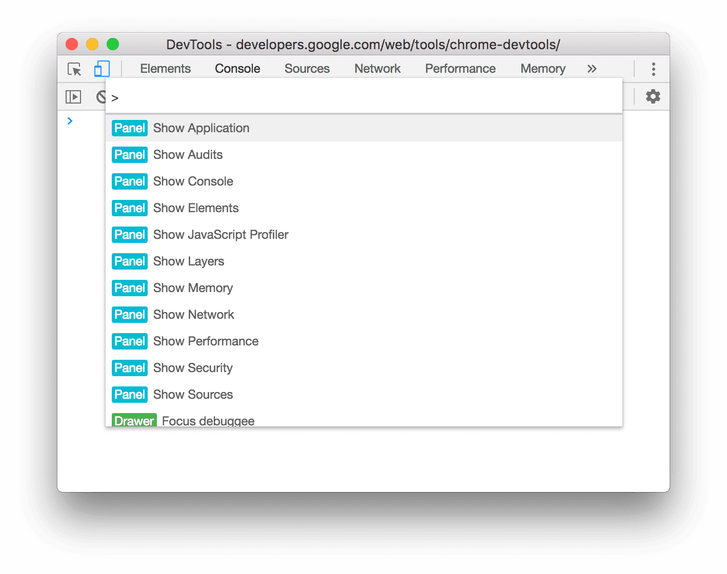 O Command Menu.