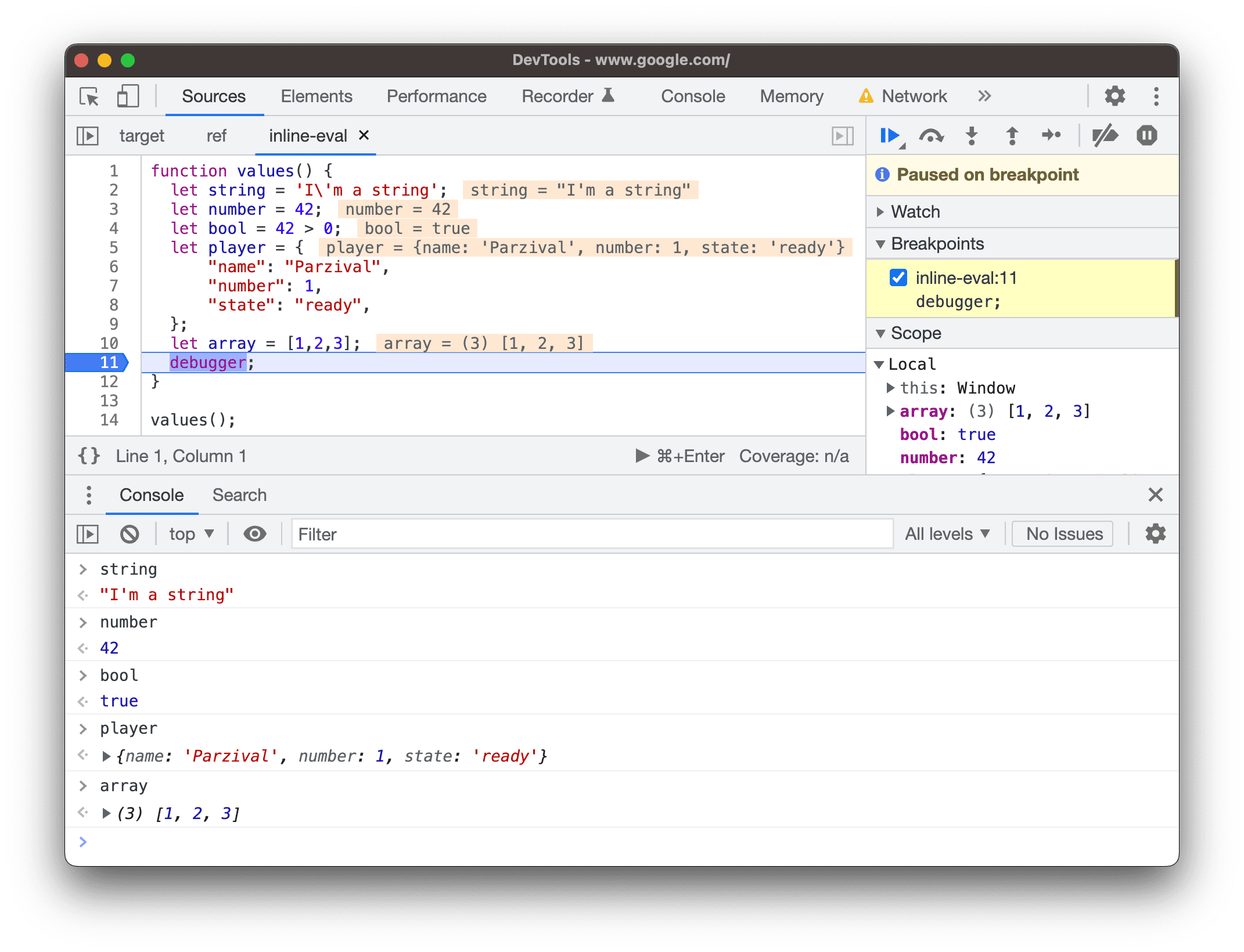 JavaScript 调试参考文档 | Chrome DevTools | Chrome for Developers