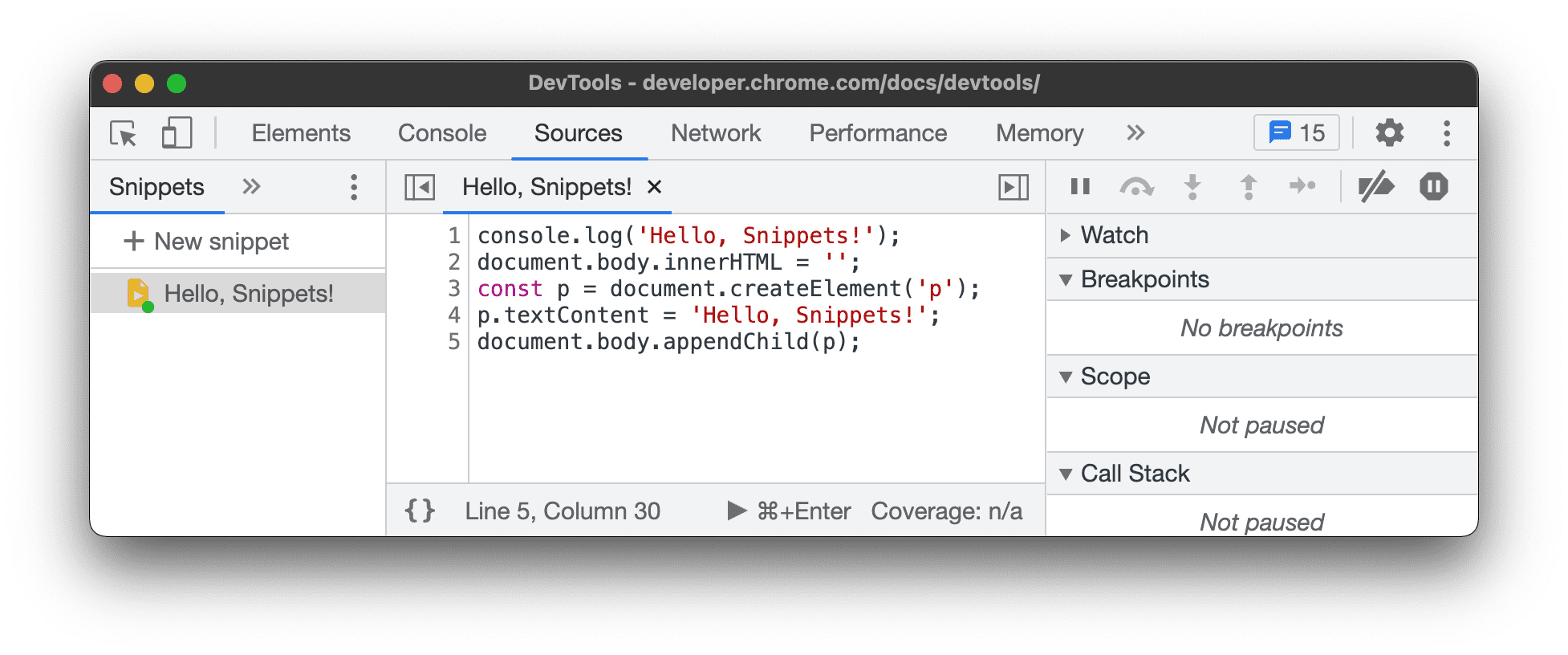 مقتطف تم فتحه في "محرِّر الرموز"
