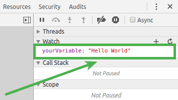 Updated variable being watched