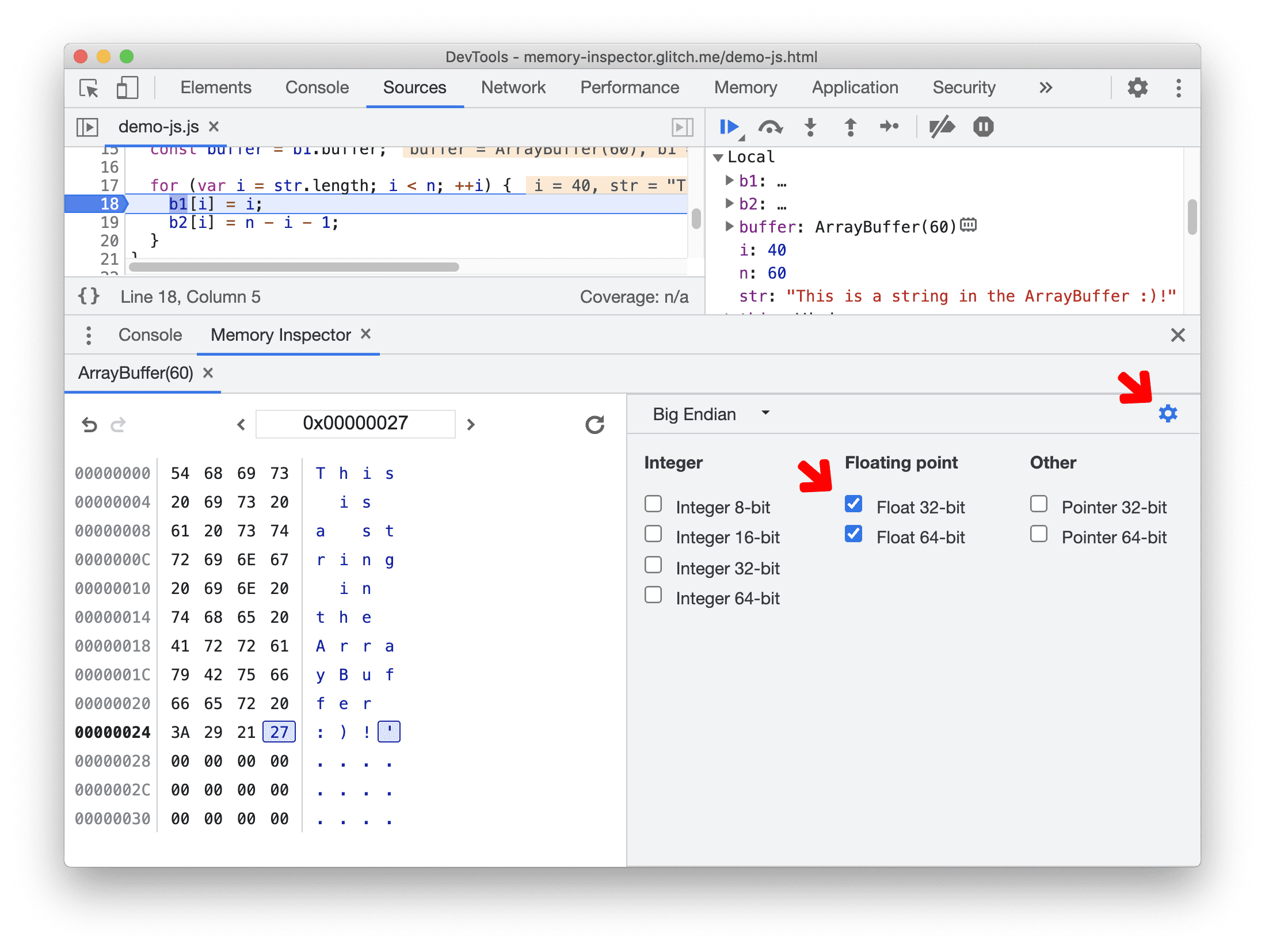 configuración para personalizar el inspector de valores