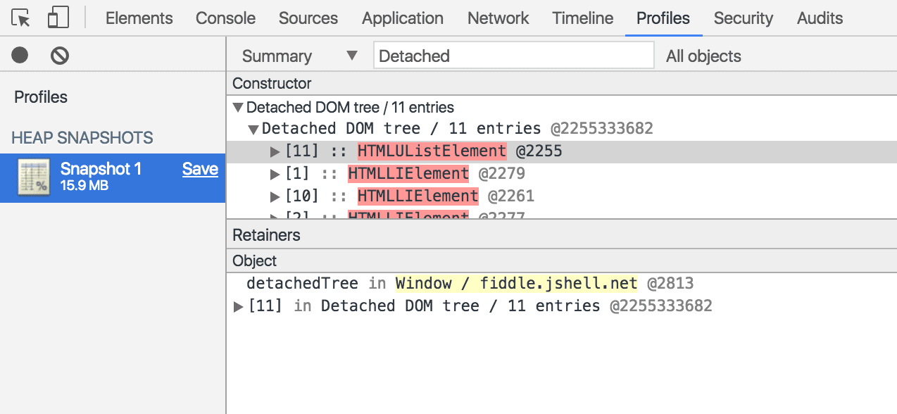 investigating a yellow node