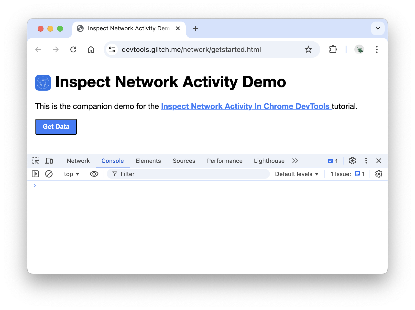 DevTools agganciato alla parte inferiore della finestra.