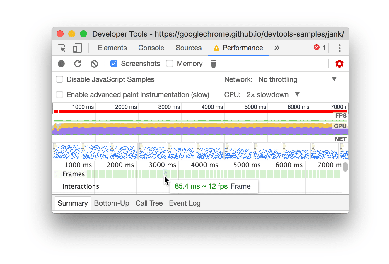 Como passar o cursor sobre um quadro