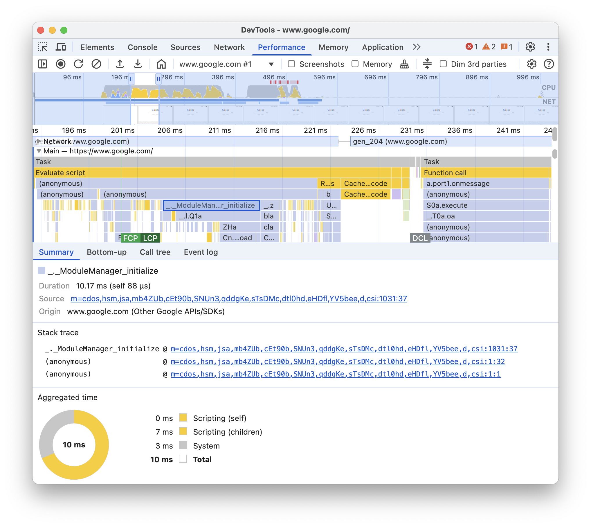 اطلاعات بیشتر در مورد رویداد یک رشته اصلی در برگه خلاصه.