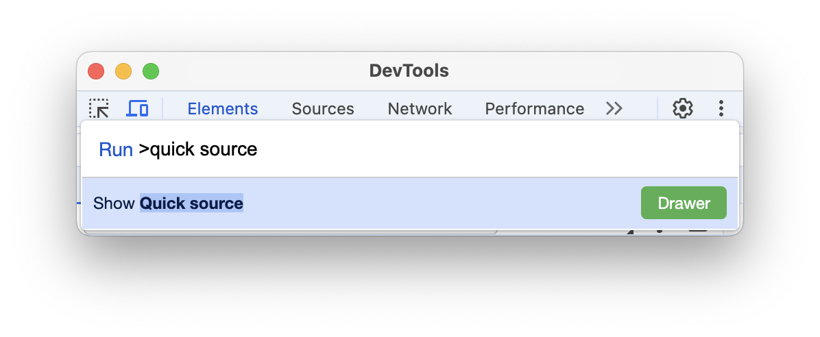 Menu de commandes avec 