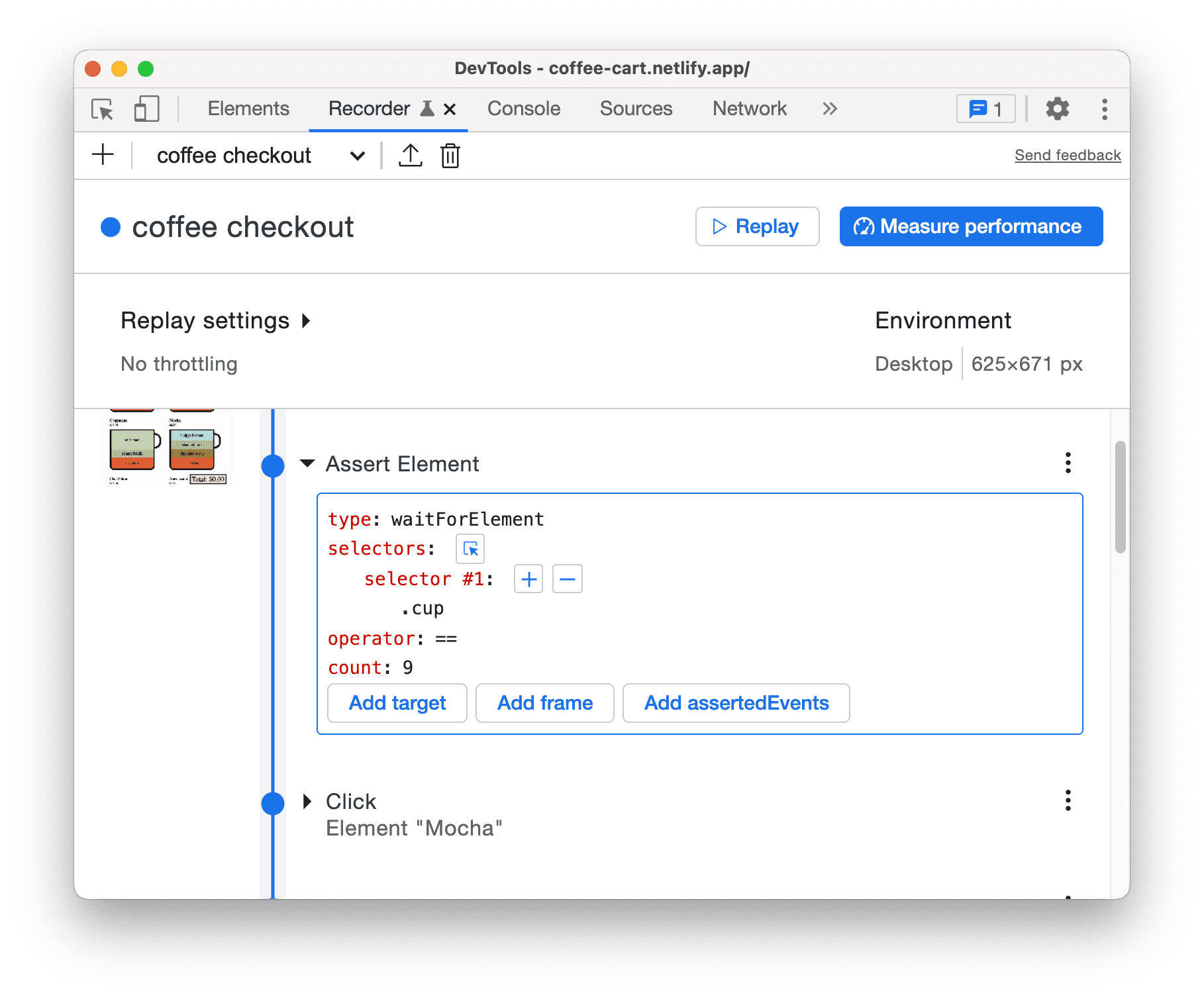 A nova etapa para a finalização da compra de café foi atualizada com os detalhes mencionados acima.