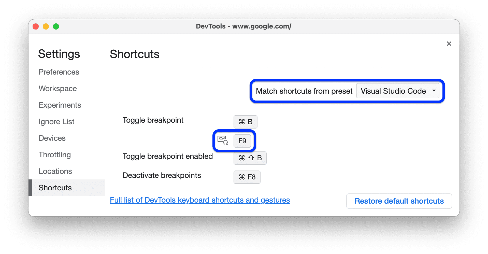 Alternatywy skrótów w Visual Studio Code.