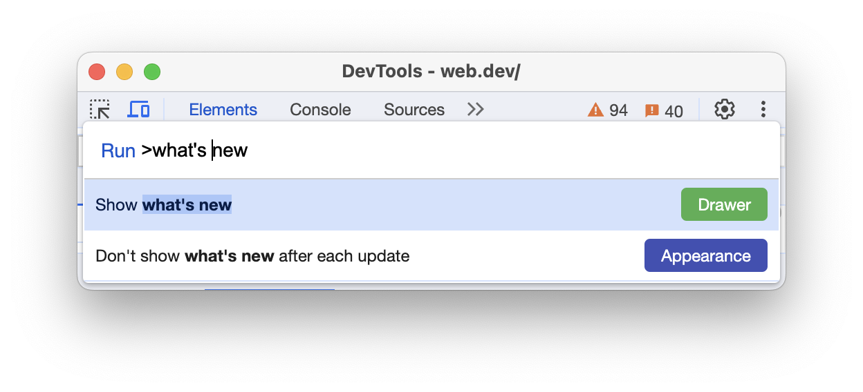 Command Menu with
