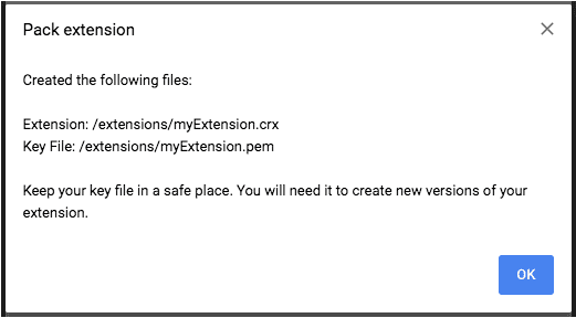 Fichiers d&#39;extension empaquetés