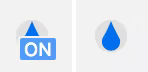 Ein Erweiterungssymbol ohne und mit Badge.