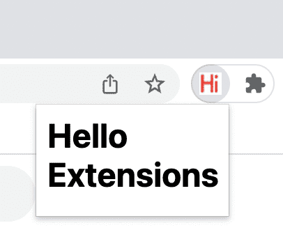 extension Hello World