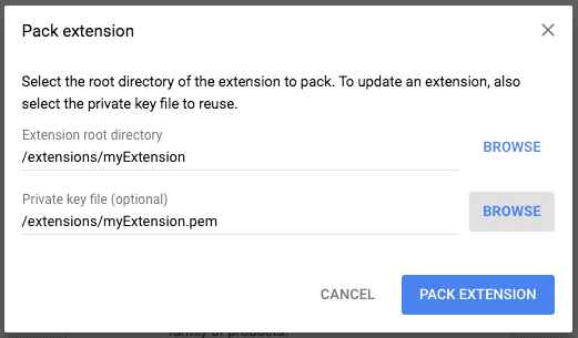 Cómo actualizar archivos de extensiones