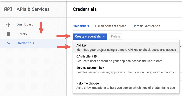 Crea credenciales de la API de People