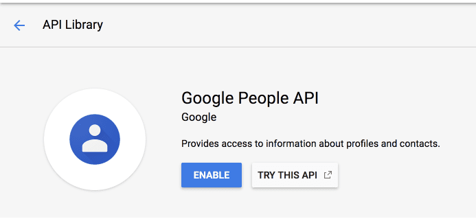 הפעלת ה-People API