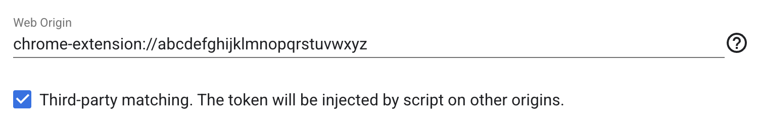 Web kaynağı alanında üçüncü taraf eşleme seçeneği.