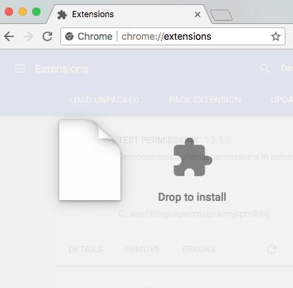 Déposer le fichier à installer