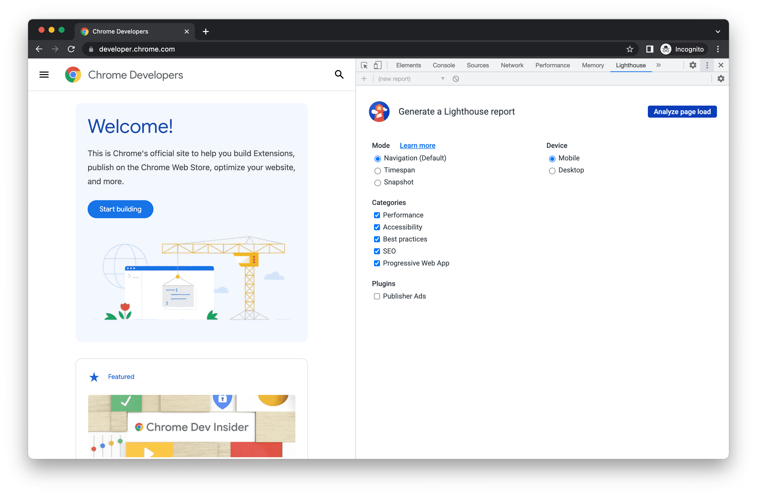 Introduction to lighthouse chrome for developers