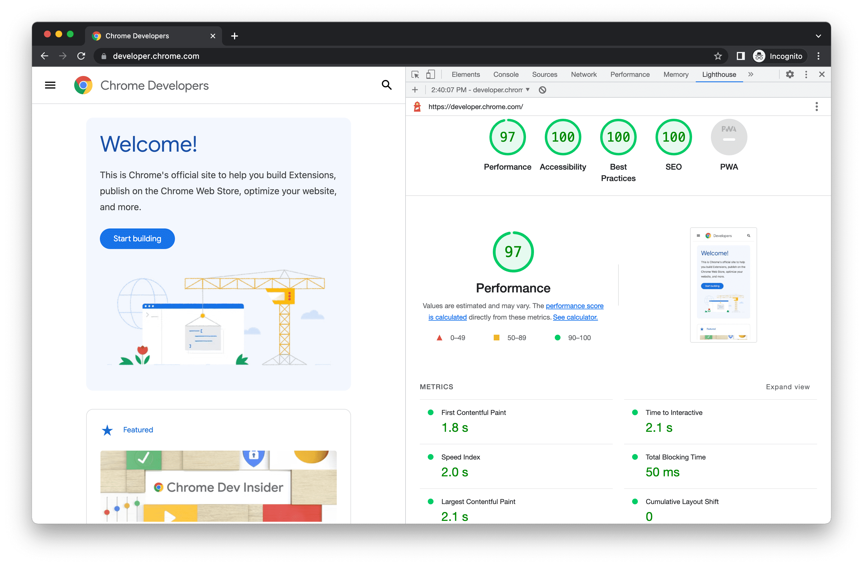 Introduction to lighthouse chrome for developers
