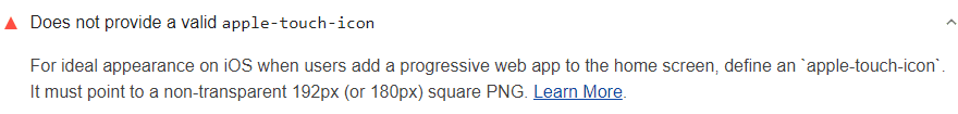 نماد Apple-touch-icon معتبر ارائه نمی دهد