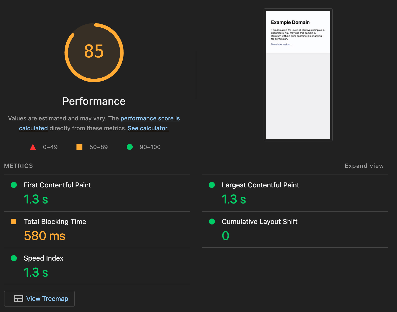 Lighthouse 查看矩形式樹狀結構圖按鈕
