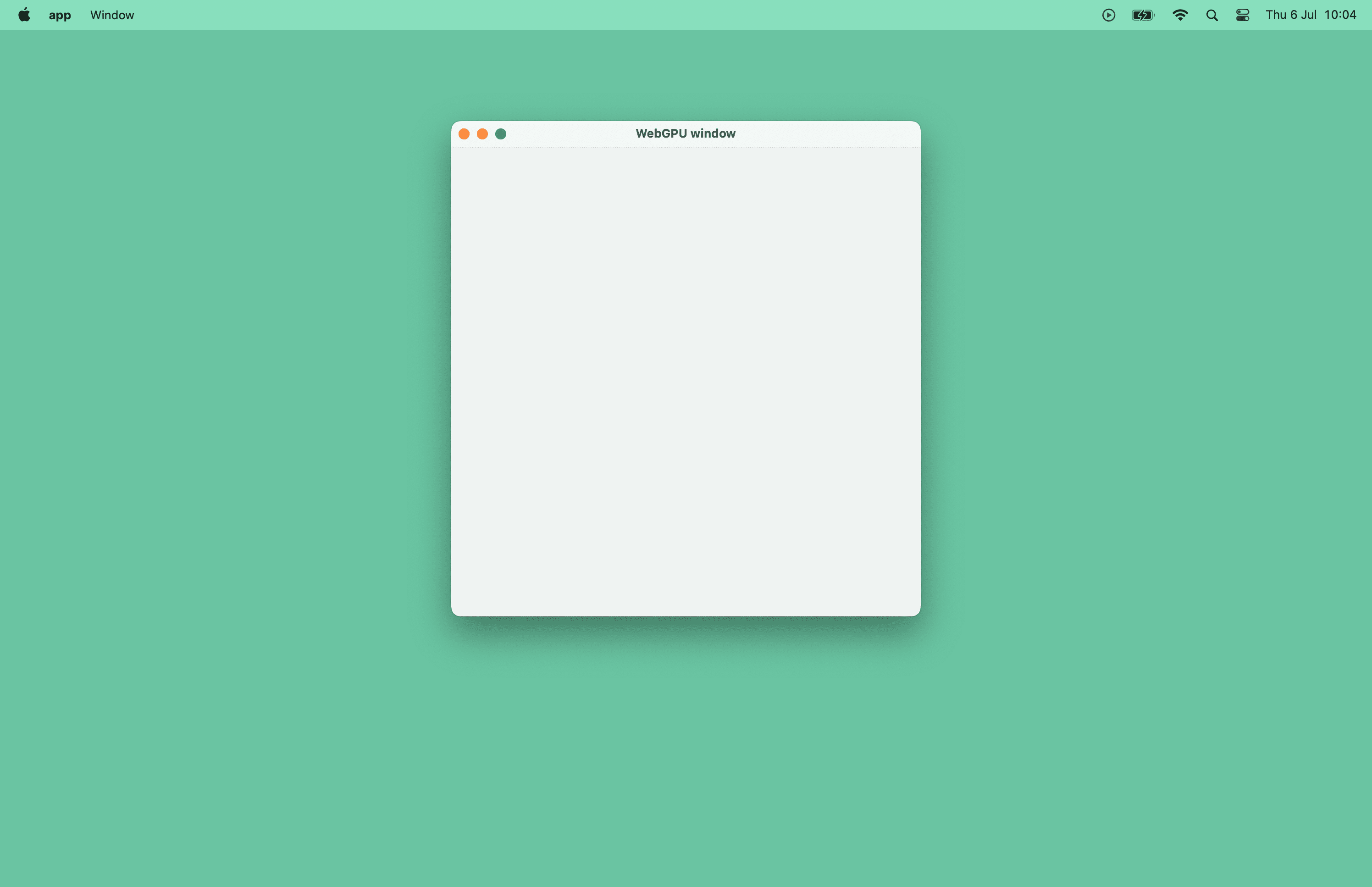 اسکرین شات از پنجره خالی macOS.