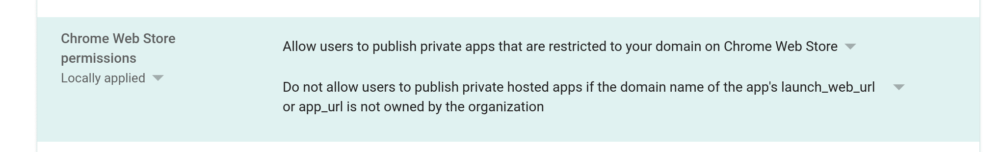 Screenshot der Option zur
Aktivierung der Veröffentlichung privater Domains