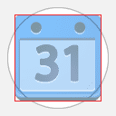 方形模板上方的 Google 日历图标