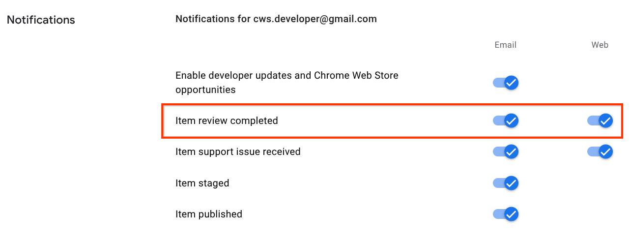 Enable review notifications
